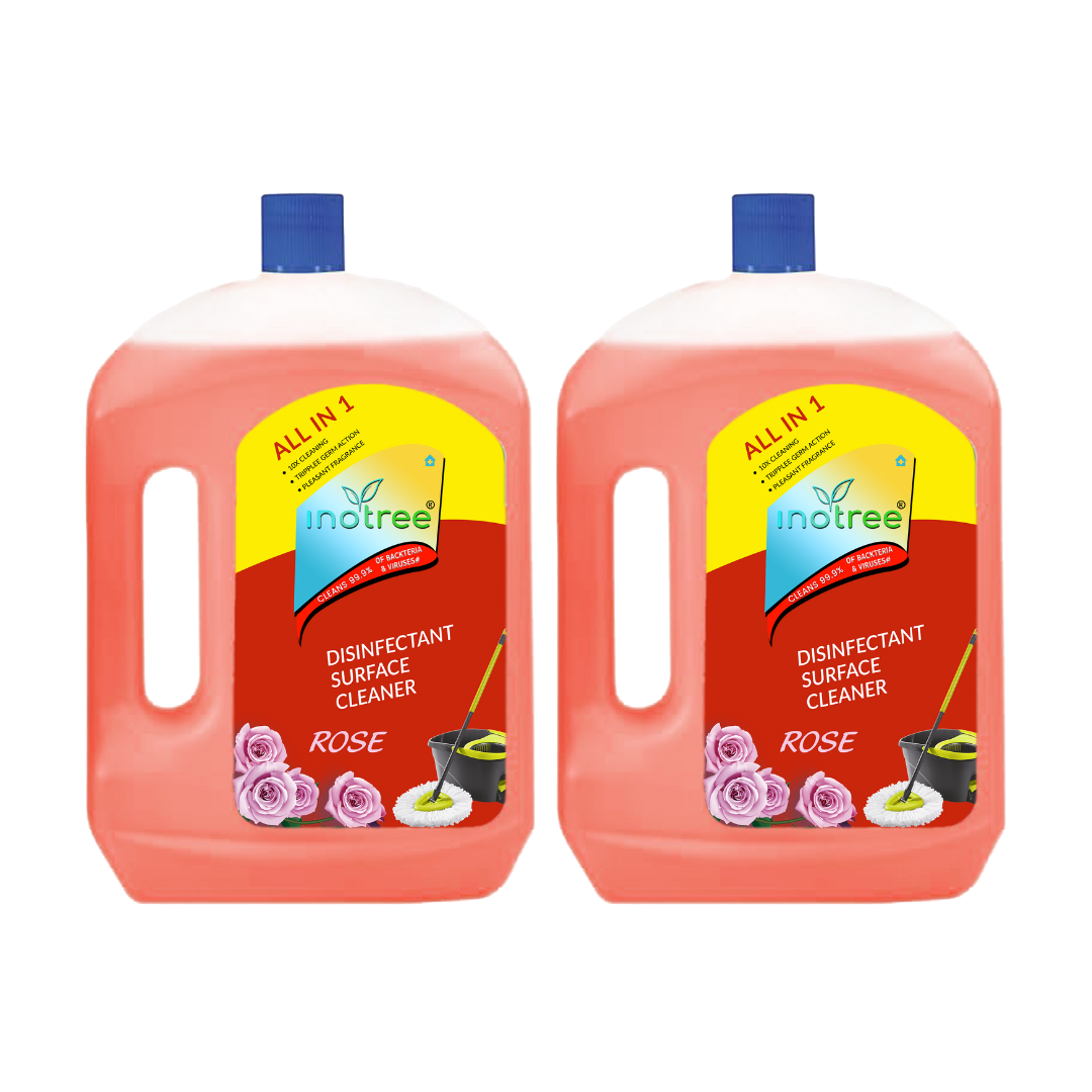Disinfectant Surface & Floor Cleaner Liquid Refill Pack, Rose - 1 Ltr | Suitable for All Floor Cleaner Mops