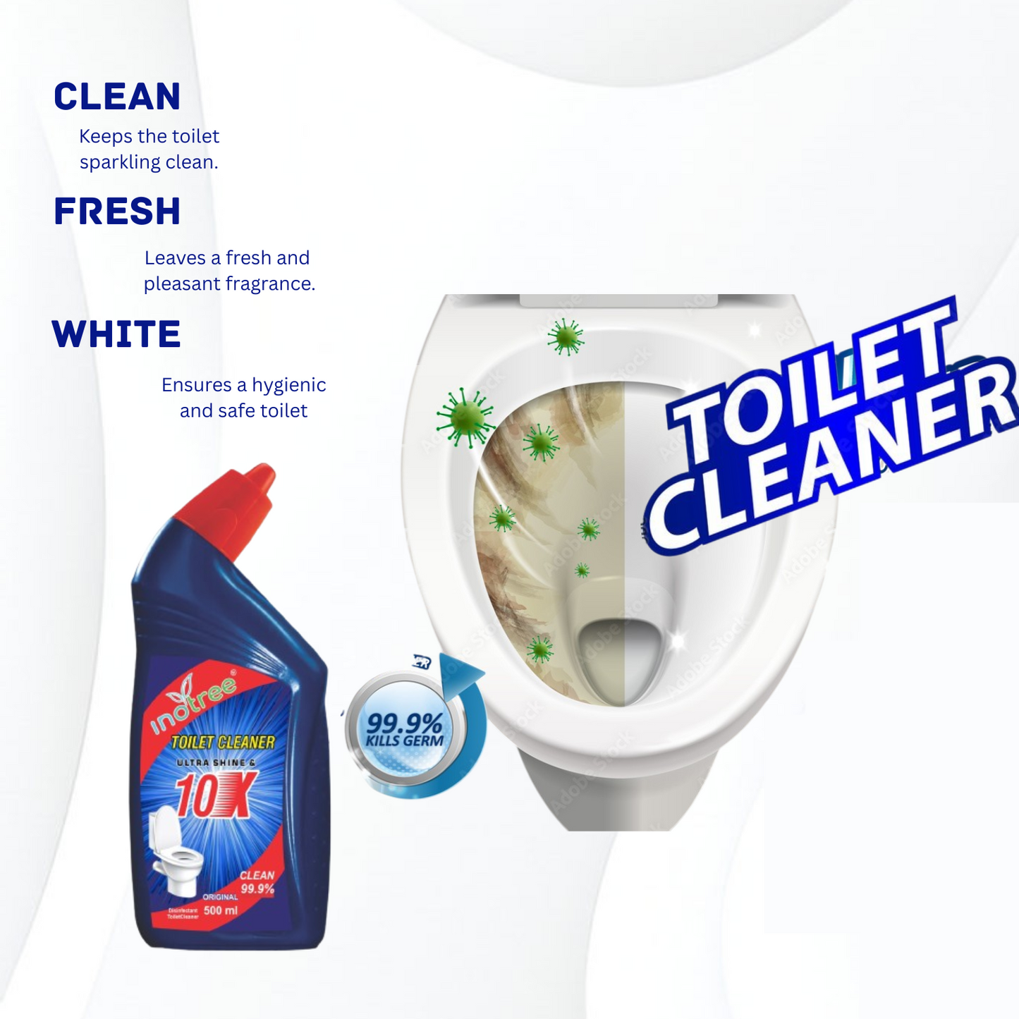Power Plus Original Liquid Toilet Cleaner Packing  500 Ml