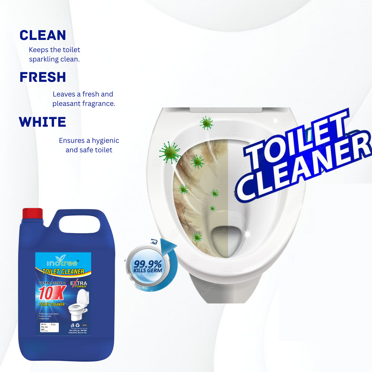 Inotree Power Plus Original Liquid Toilet Cleaner 5 LTR
