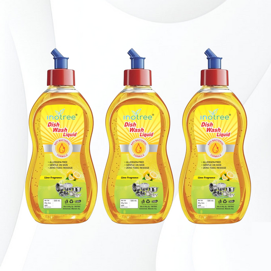 Lemon Dish Wash Gel For Cleansing Stains, Oil, Grease And Bacteria Dish Cleaning Gel 500ML*3