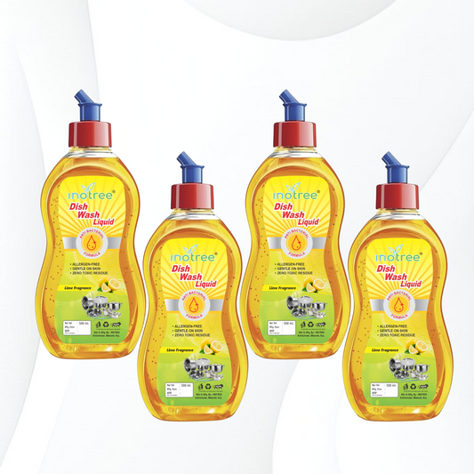 Lemon Dish Wash Gel For Cleansing Stains, Oil, Grease And Bacteria Dish Cleaning Gel 500ML*4