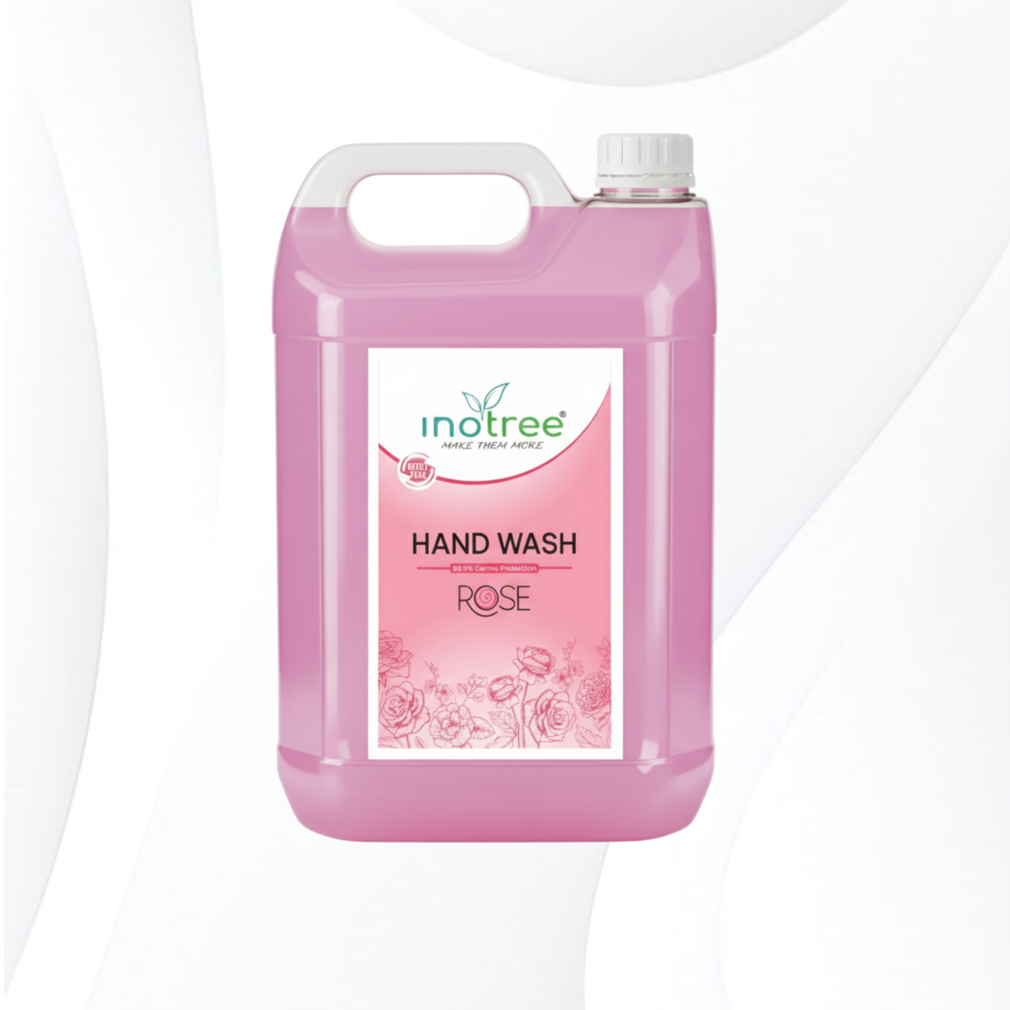 Rose Liquid Handwash Refill, Protect from 99.9% Germs Hand Wash Can 5 Liter