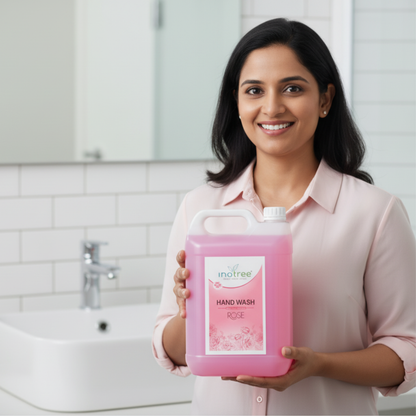 Rose Liquid Handwash Refill, Protect from 99.9% Germs Hand Wash Can 5 Liter